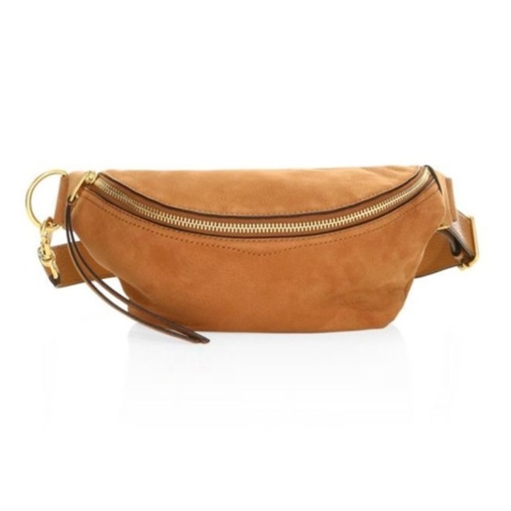 Rebecca Minkoff waist bag, fanny pack, leather suede, tan
